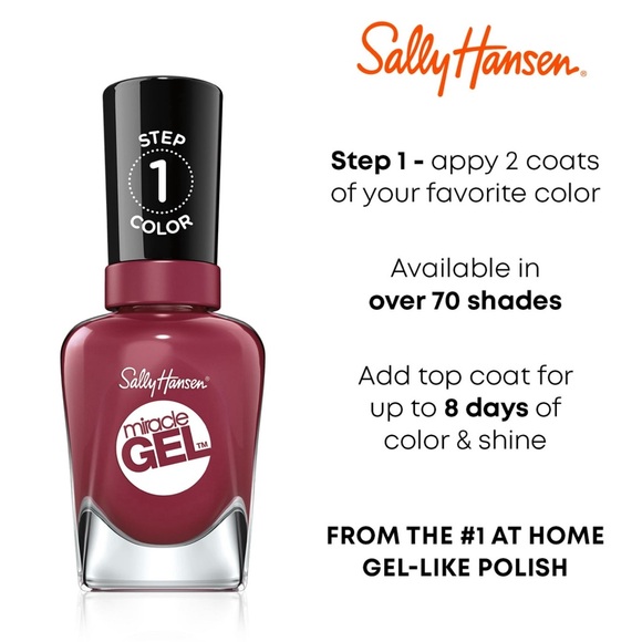 NWT Sally Hansen Miracle Gel Nail Polish Seariously Cool .5 oz Below $15 Retail - Picture 4 of 5